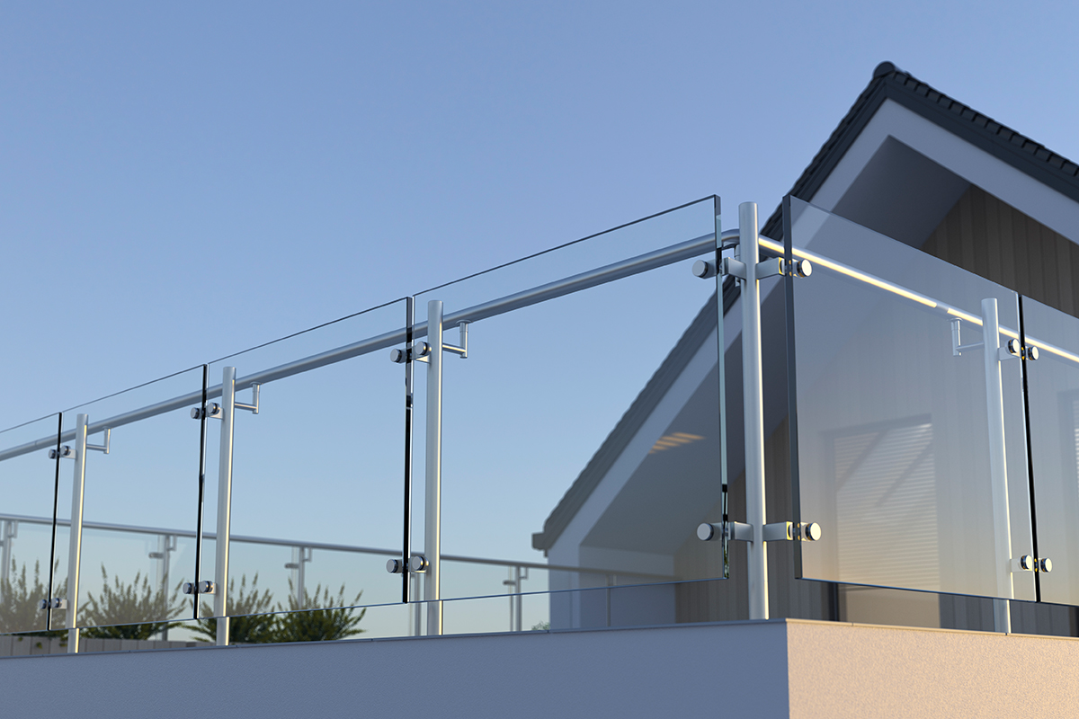a tempered glass balcony fence in Clearwater, FL.